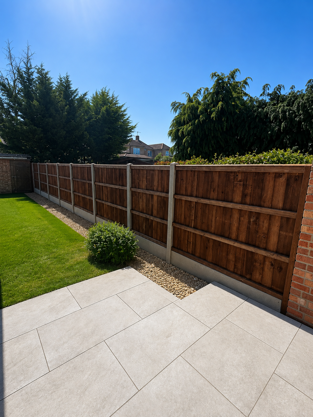 Closeboard Fencing & Porcelain Patio