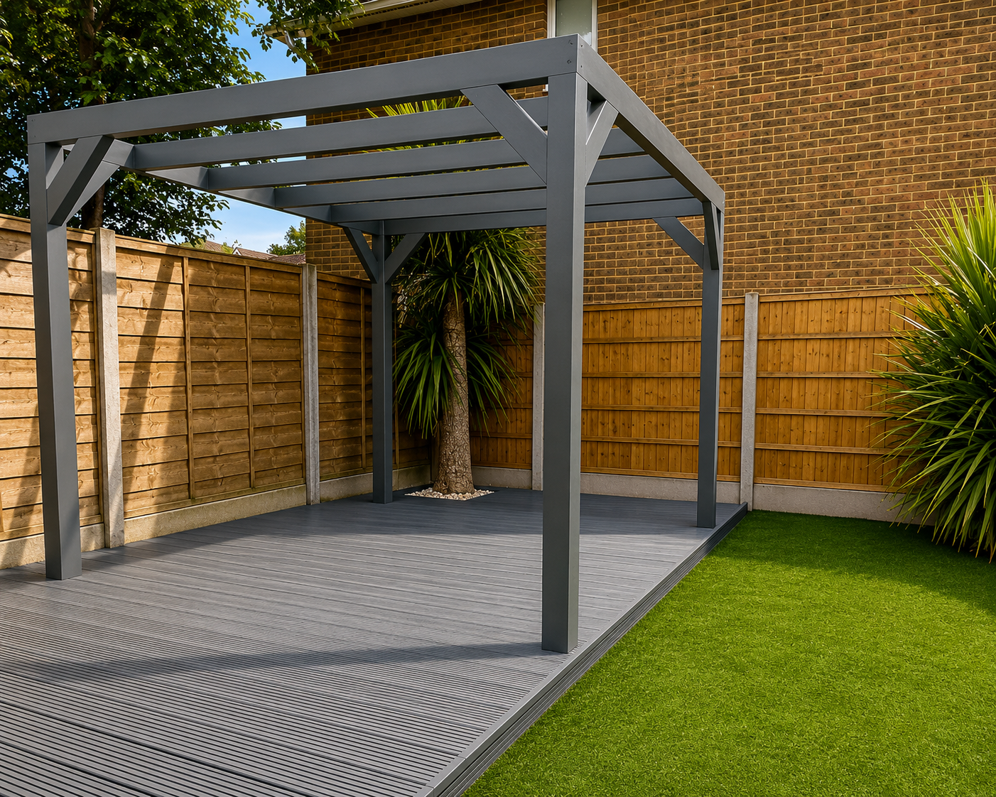Dennis and Sons pergola and composite decking installation